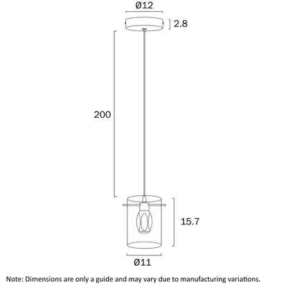 Crevil 1 Light Pendant