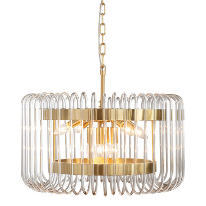 Collette 6 Light Satin Brass