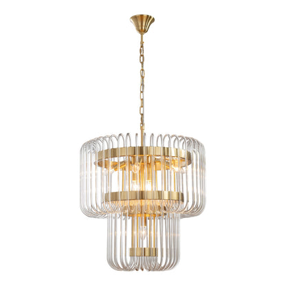 Collette 9 Light Satin Brass