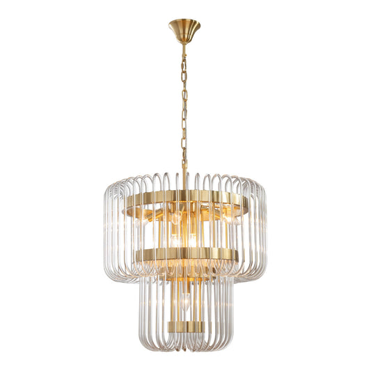 Collette 9 Light Satin Brass