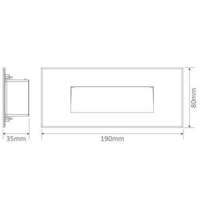 Zone 5 Frosted Glass Rectangle LED Step Light