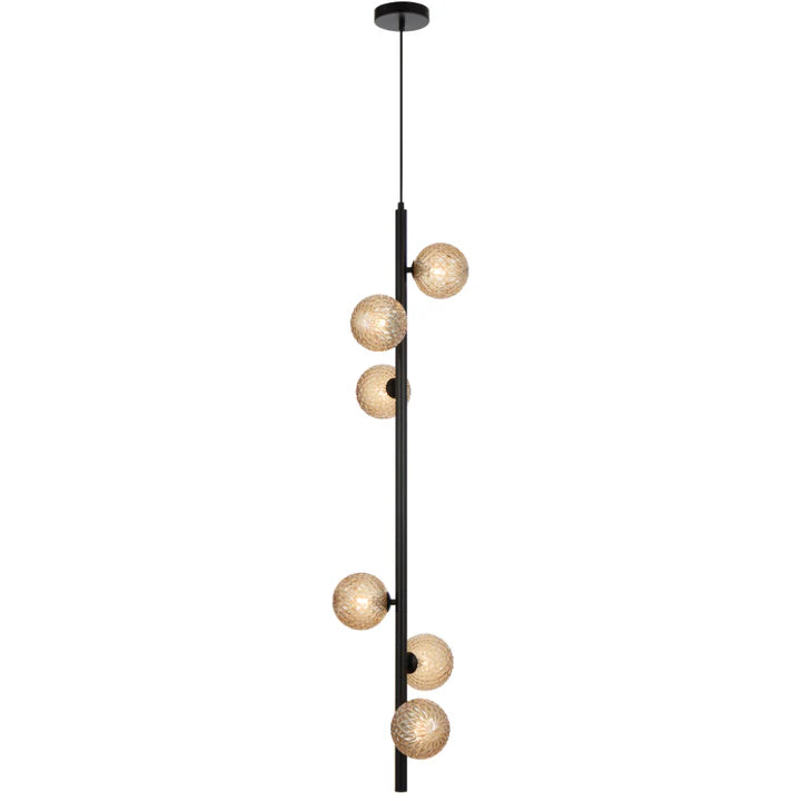 Elson 6 Light Pendant Black