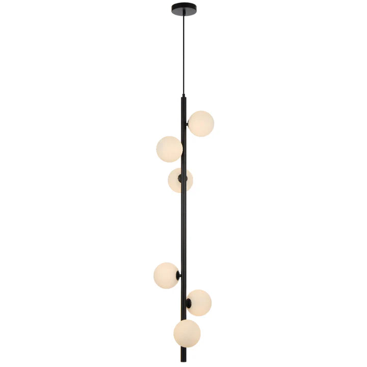 Elson 6 Light Pendant Black