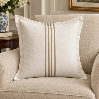 Linen Aura White 50x50 Cushion
