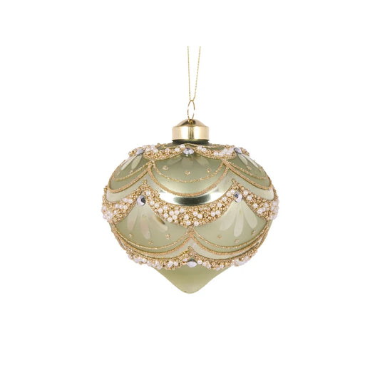 Mint Embellishment Scallop Onion Bauble