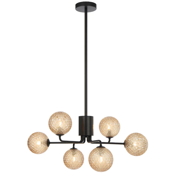 Felton 6 Light Pendant Black