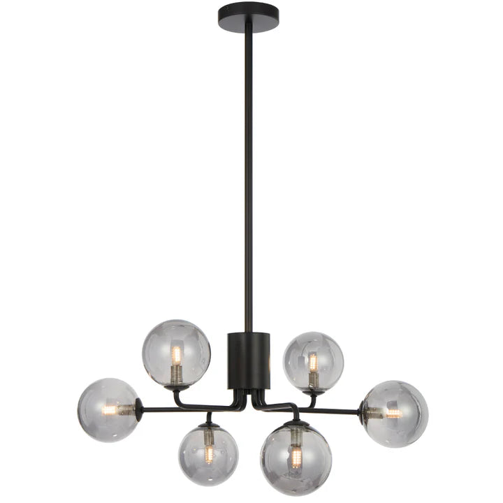 Felton 6 Light Pendant Black