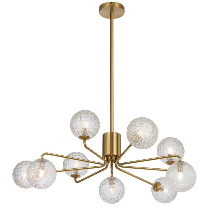 Felton 9 Light Pendant Antique Gold