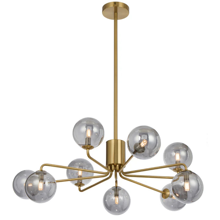 Felton 9 Light Pendant Antique Gold