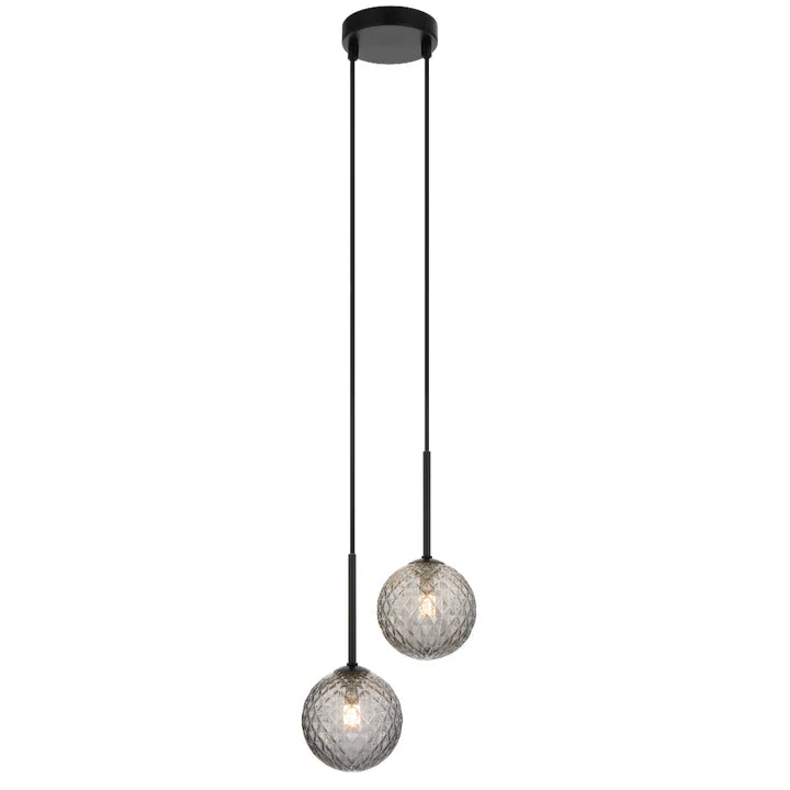 Gaston 2 Light Black Pendant