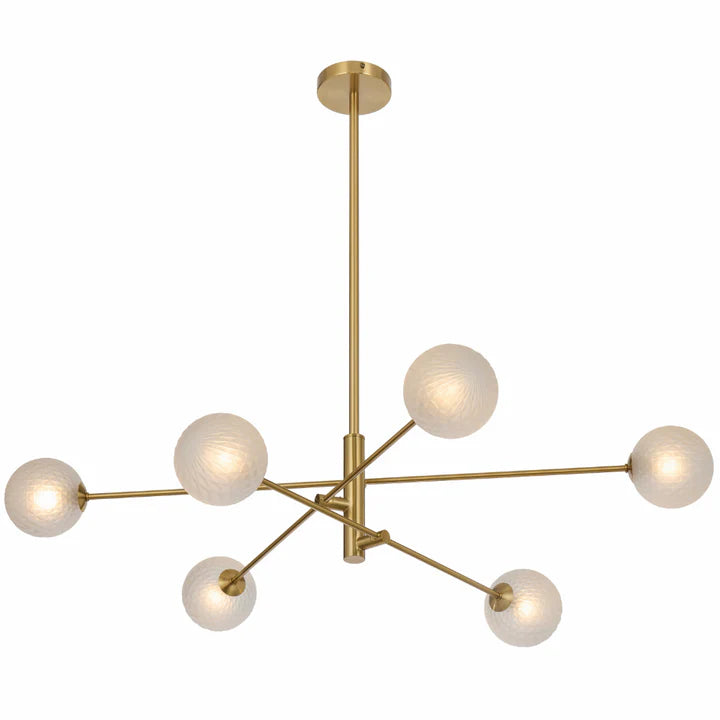 Gaston 6 Light Antique Gold Pendant