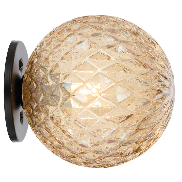 Gaston Black Wall Light