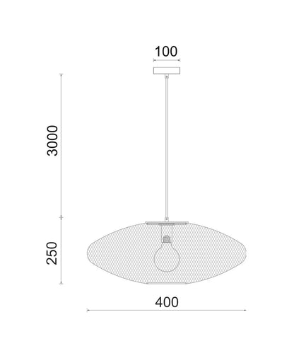 Golpe Oval Pendant Small