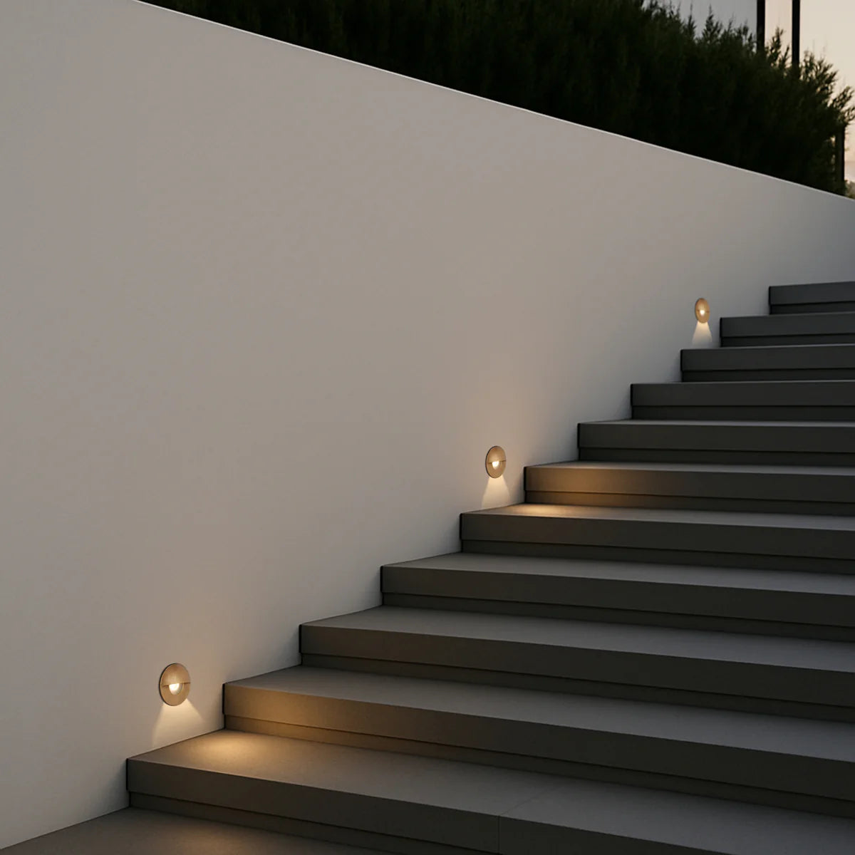 Halon Brass Step Light 24v