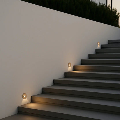 Halon Brass Step Light 24v