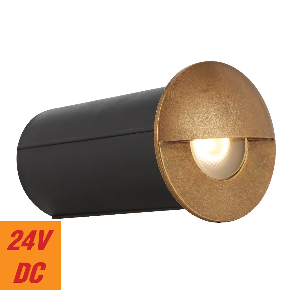 Halon Brass Step Light 24v