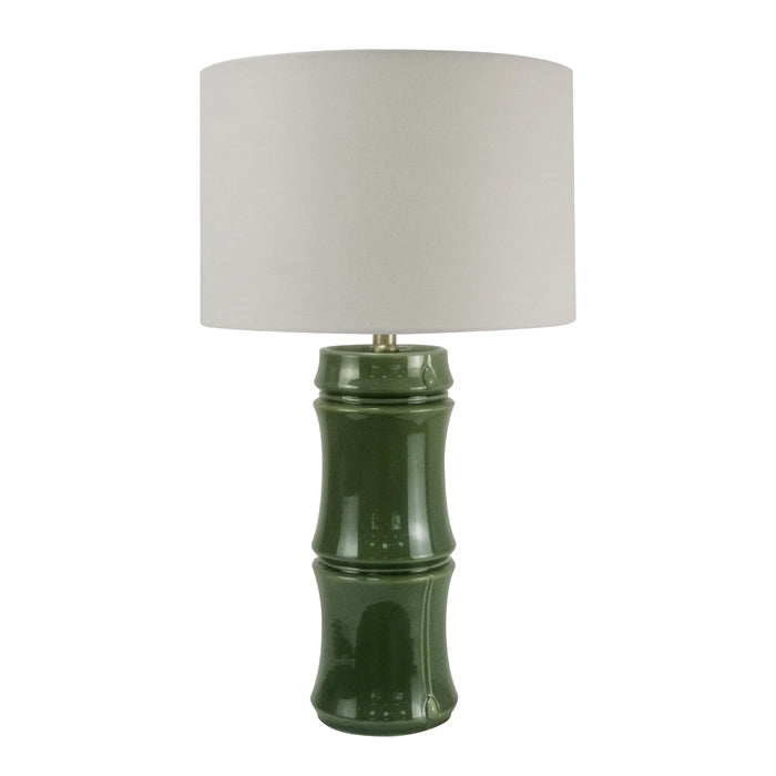 Maison Ceramic Bamboo Olive Table Lamp