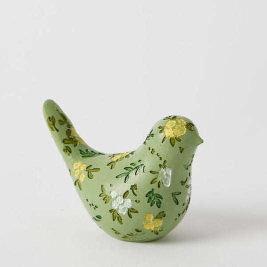 Blooming Bird Sculpture Green Collection
