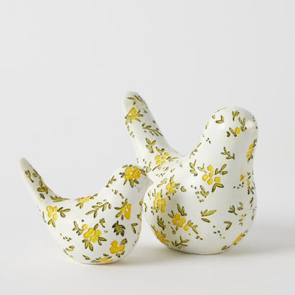 Blooming Bird Sculpture White Collection