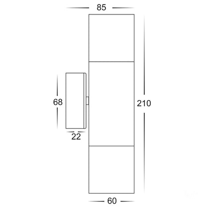 Tivah Up/Down Pillar Lights
