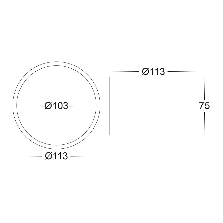 Nella 12w Surface Mounted LED Downlight