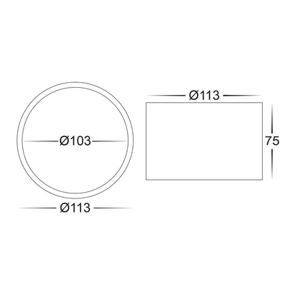 Nella 12w Surface Mounted LED Downlight