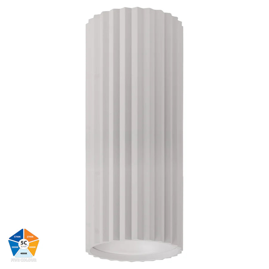 Nella White 7w Surface Mounted LED Downlight - Long Ribbed