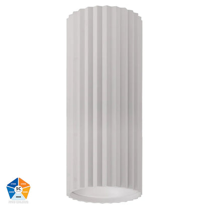 Nella White 7w Surface Mounted LED Downlight - Long Ribbed