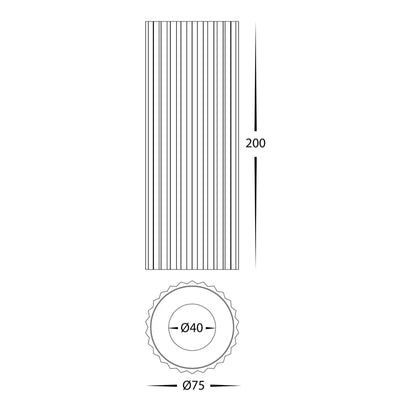 Nella White 7w Surface Mounted LED Downlight - Long Ribbed