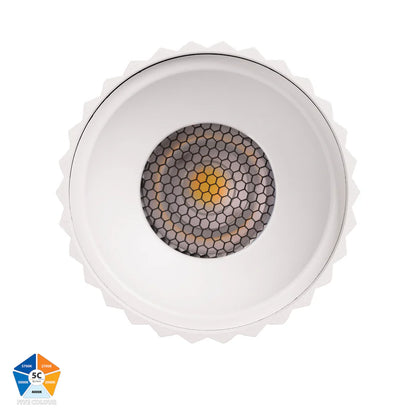 Nella White 18w Surface Mounted LED Downlight Ribbed