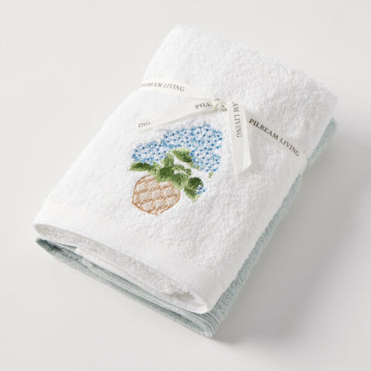 Hand Towel Set of 2 (1 plain)