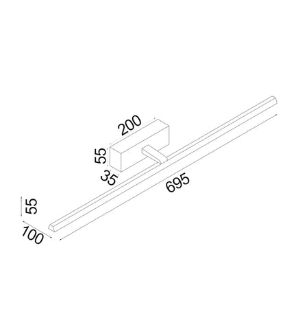 Lineal  LED Tri-CCT Dimmable Vanity Wall Light Large