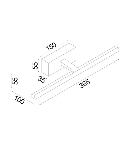 Lineal LED Tri-CCT Dimmable Vanity Wall Light Small