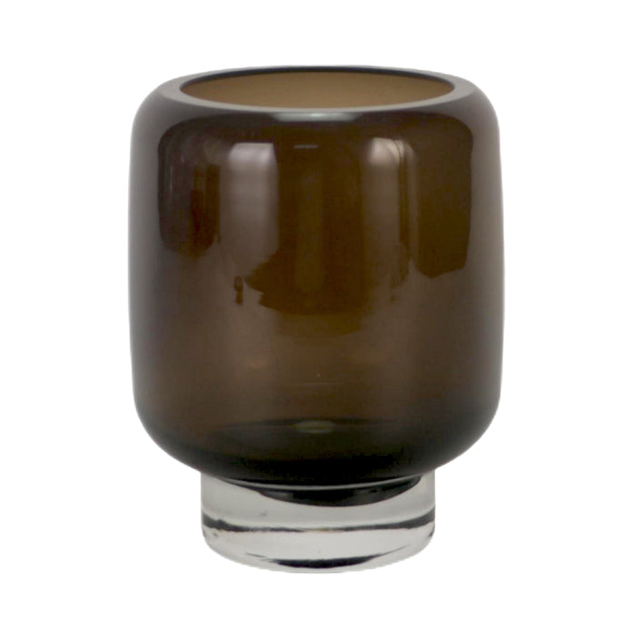 Langdon Glass Urn Brown SMALL