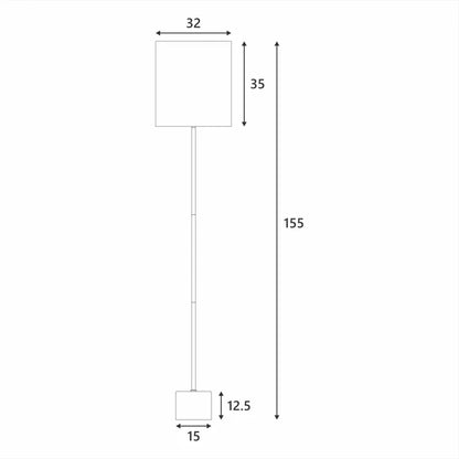 Wingwam Floor Lamp with Marble Base