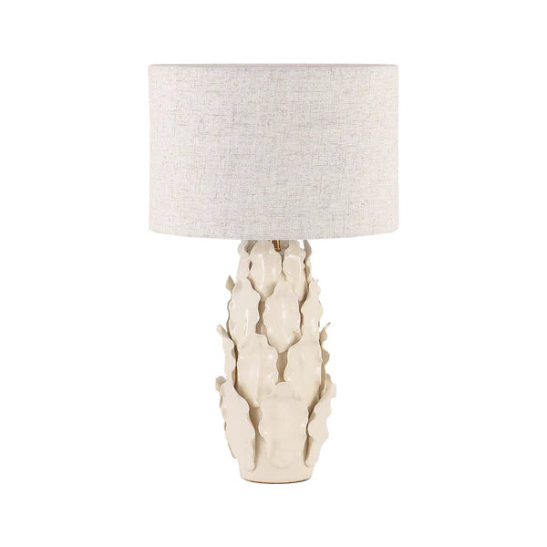 Layered Leaf Ceramic Table Lamp