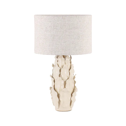 Layered Leaf Ceramic Table Lamp