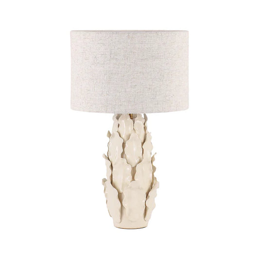 Layered Leaf Ceramic Table Lamp