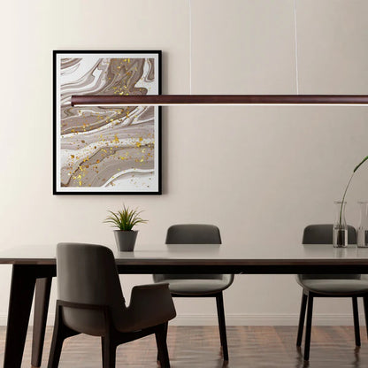 Freya LED Pendant Natural & Walnut