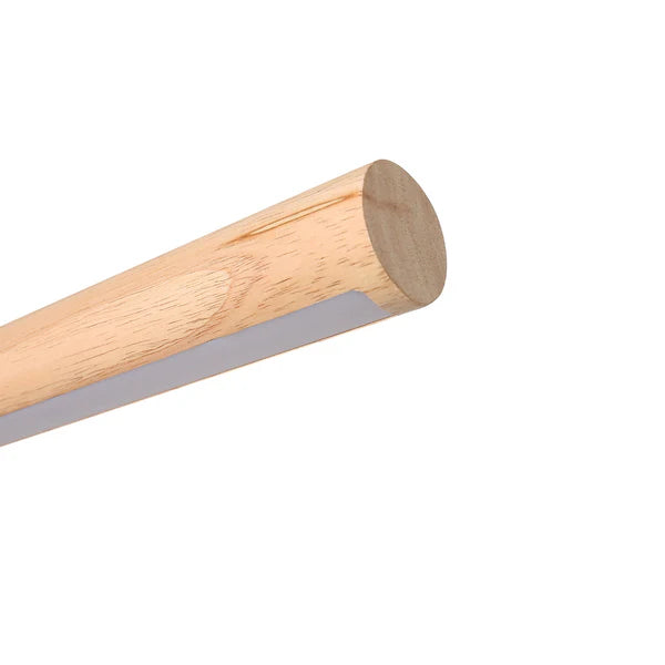 Freya LED Pendant Natural & Walnut