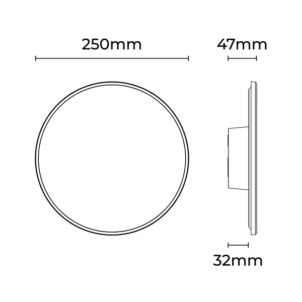 Orlan 25cm LED Tri-Colour Wall Sconce