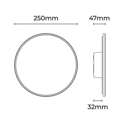 Orlan 25cm LED Tri-Colour Wall Sconce