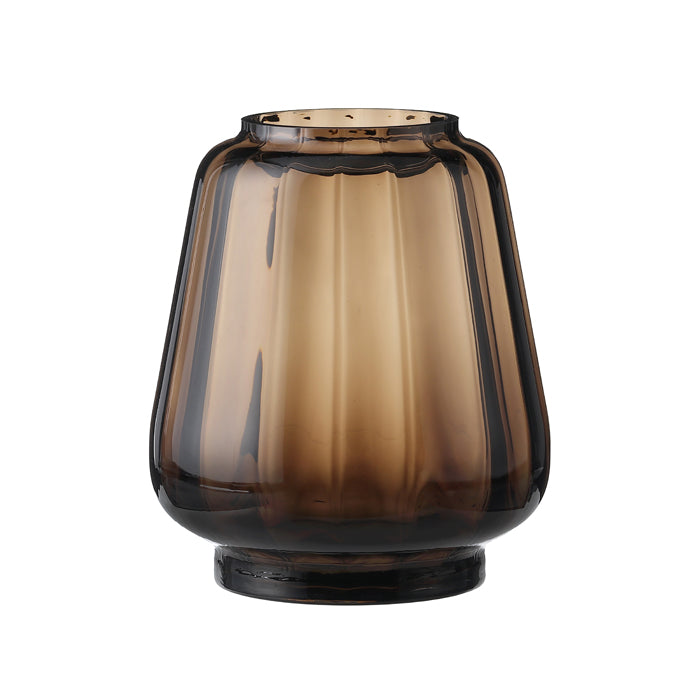 Flint Ribbed Glass Vase