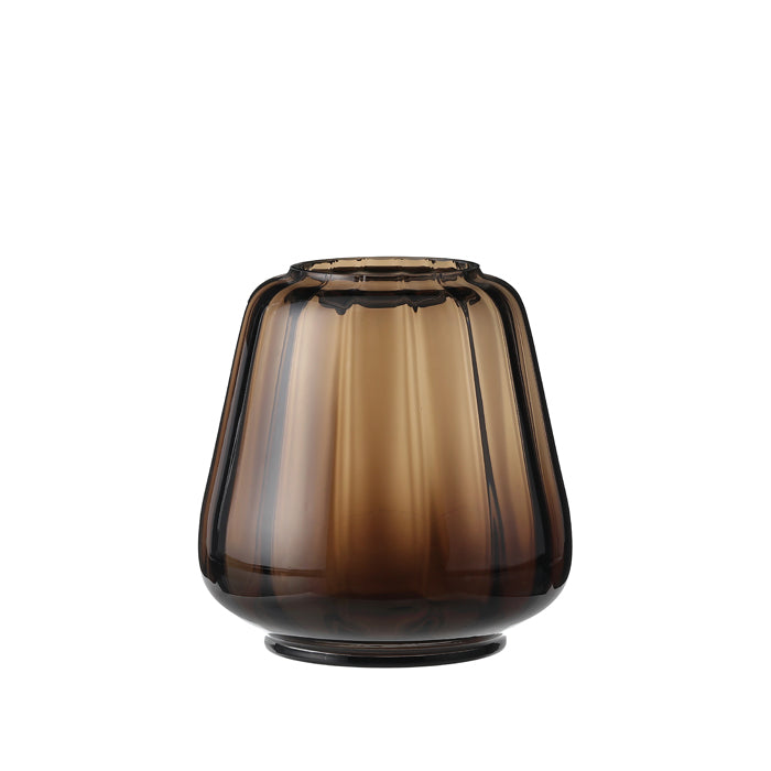 Flint Ribbed Glass Vase