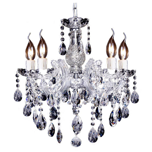 Zurich 5 Light Crystal Glass Chandelier