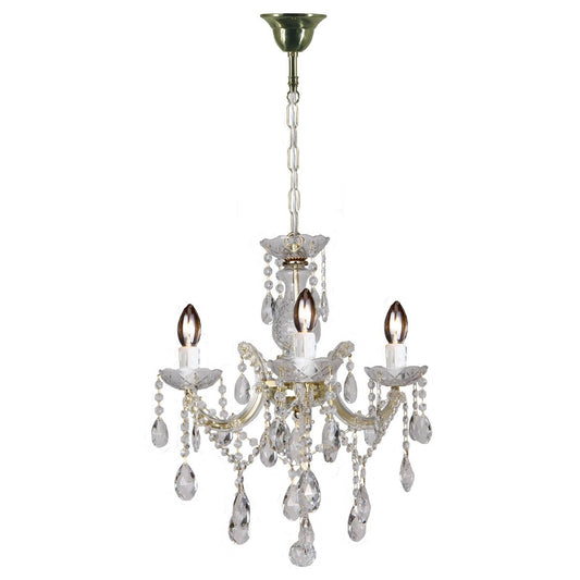 Zurich 3 Light Crystal Glass Chandelier