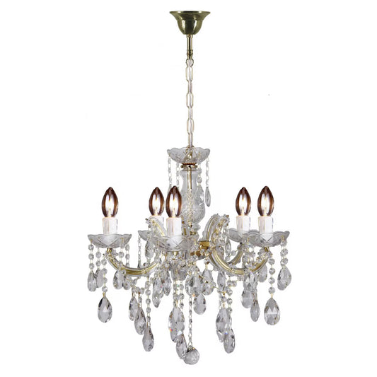Zurich 5 Light Crystal Glass Chandelier