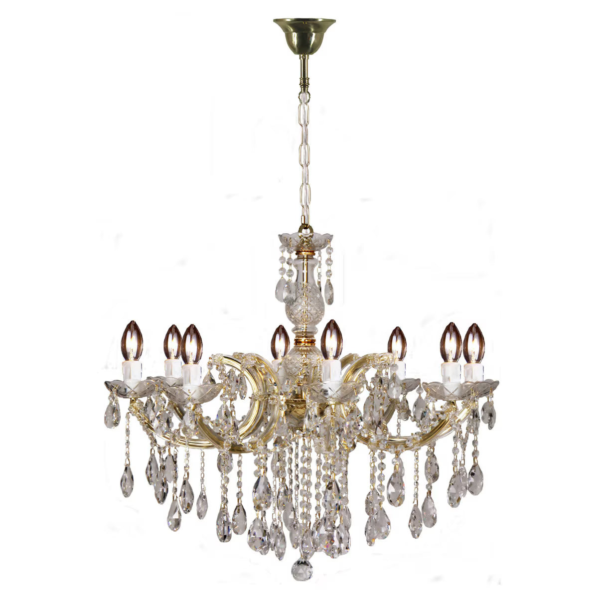 Zurich 8 Light Crystal Glass Chandelier