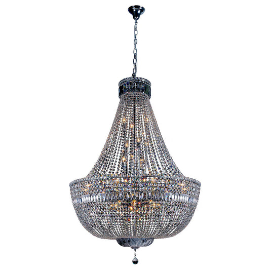 Classique Large 75cm 18 Light Basket Crystal Glass Chandelier