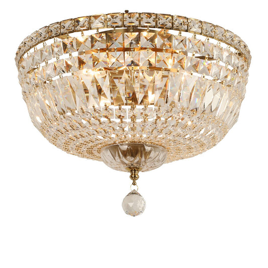 Classique Medium 40cm Flush 5 Light Crystal Glass Chandelier